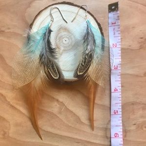 Fairy earrings - leaf and feather earrings (sterling silver hooks)